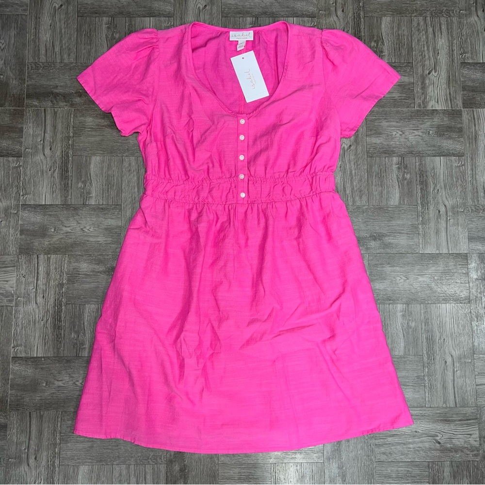 NEW Isabel Pink Woven Maternity Dress - Size Small - Picture 3 of 4